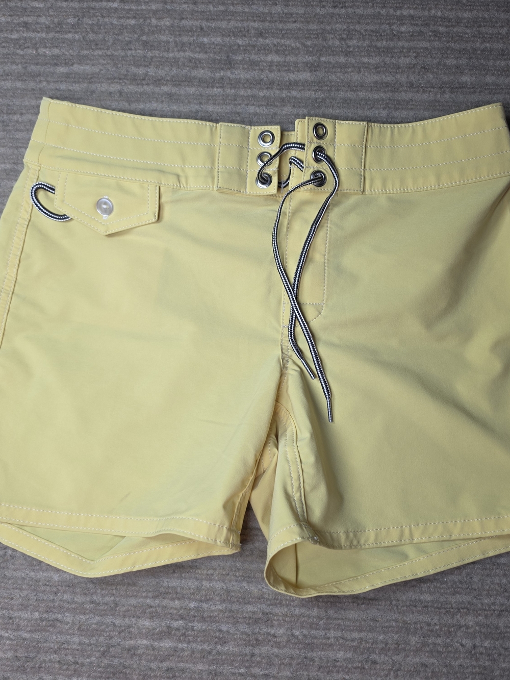 Birdwell Beach Britches Board Shorts Womens 4 Yellow SurfNyl USA Made